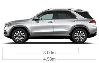 model front and back view diensions