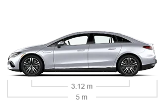 model front and back view diensions