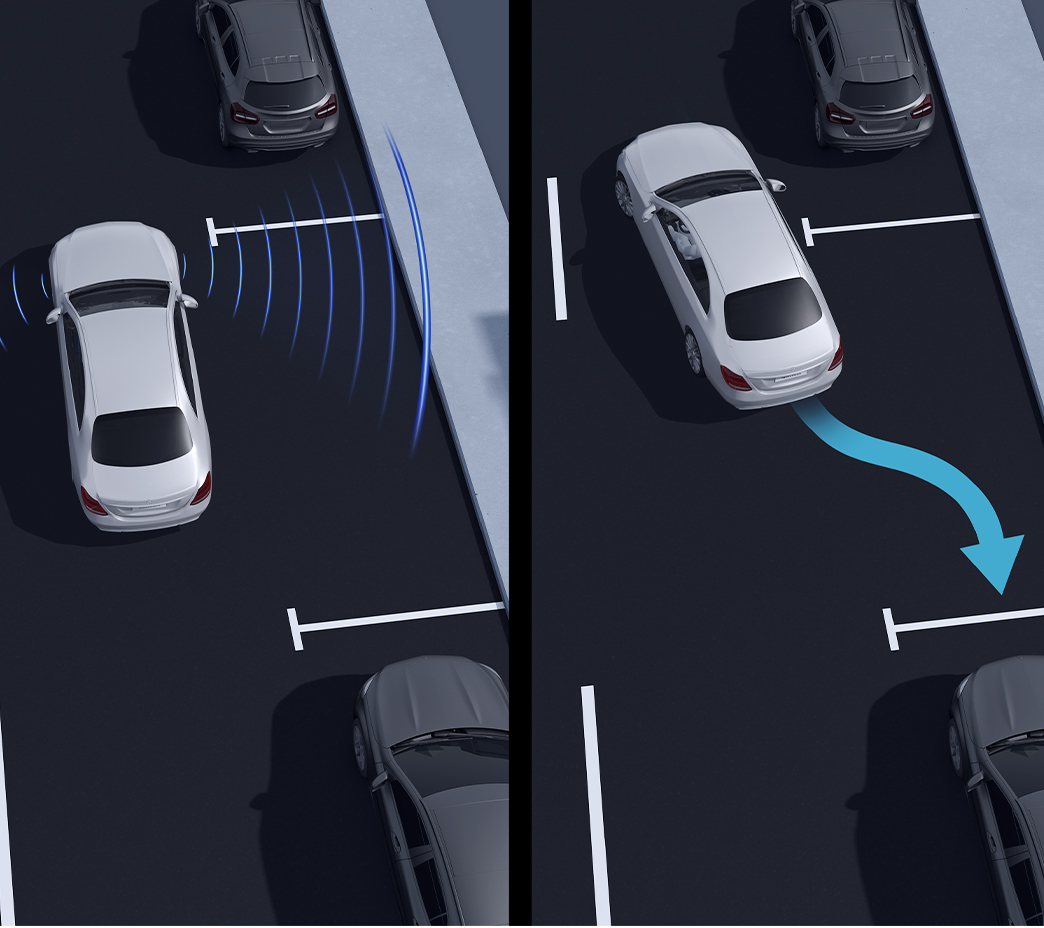 L’aide active au stationnement de série peut vous aider à déterminer la taille des places de stationnement, puis manœuvrer automatiquement pour garer le véhicule. Des affichages audiovisuels vous prêtent main-forte dans les espaces restreints.