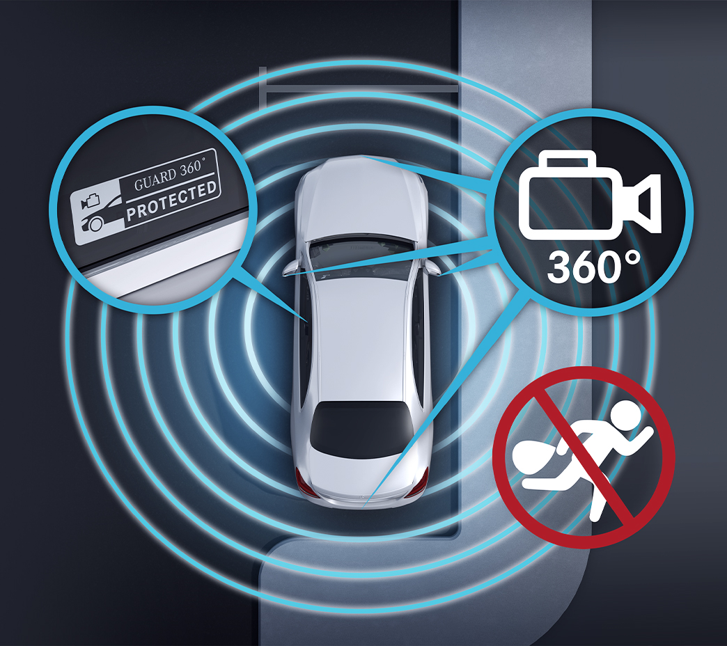 Après que vous avez stationné, GUARD 360° peut vous prévenir si jamais votre CLE est heurté. Il peut même utiliser les caméras extérieures de la voiture pour prendre des photos et vous les envoyer par le biais de l’application Mercedes-Benz.