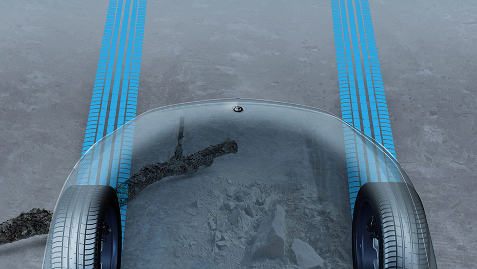 Menu OFFROAD et affichage "Capot transparent"