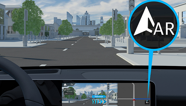 Réalité augmentée pour la navigation MBUX