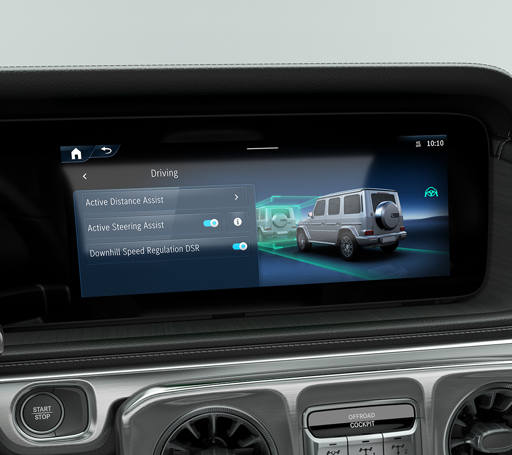 Active Lane Keeping Assist and Active Distance Assist DISTRONIC with Steering Assist can help make highway driving less stressful, even adapting to posted speed limits.