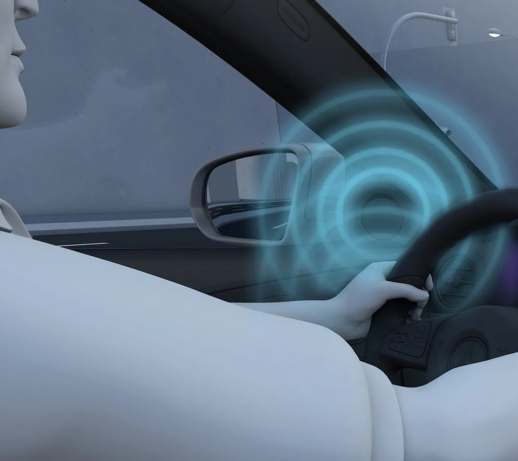 Un GLE peut aider à vous protéger en prenant des mesures avant qu’une collision n’ait lieu. PRE-SAFE peut ajuster les ceintures et les sièges avant, et même contribuer à préserver votre ouïe dans les secondes précédant l’impact.