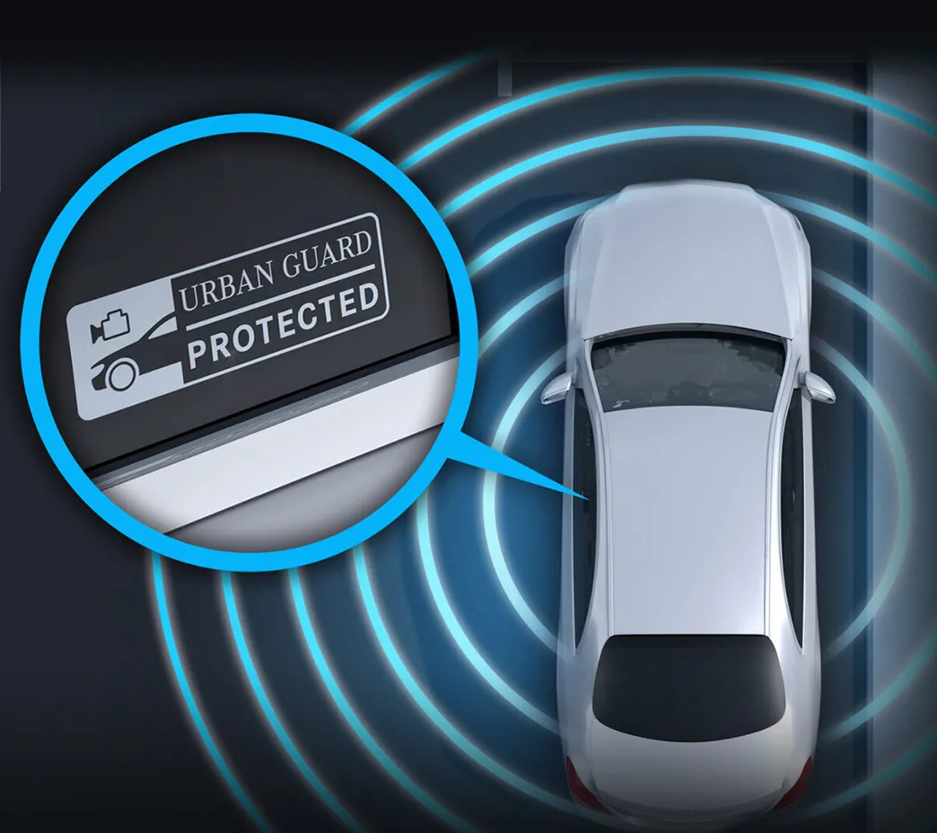 Pour une tranquillité d’esprit accrue après que vous avez stationné, GUARD 360° peut aider à détecter si votre GLE subit des chocs ou une effraction, et envoyer une notification à votre téléphone par le biais de l’application Mercedes-Benz.