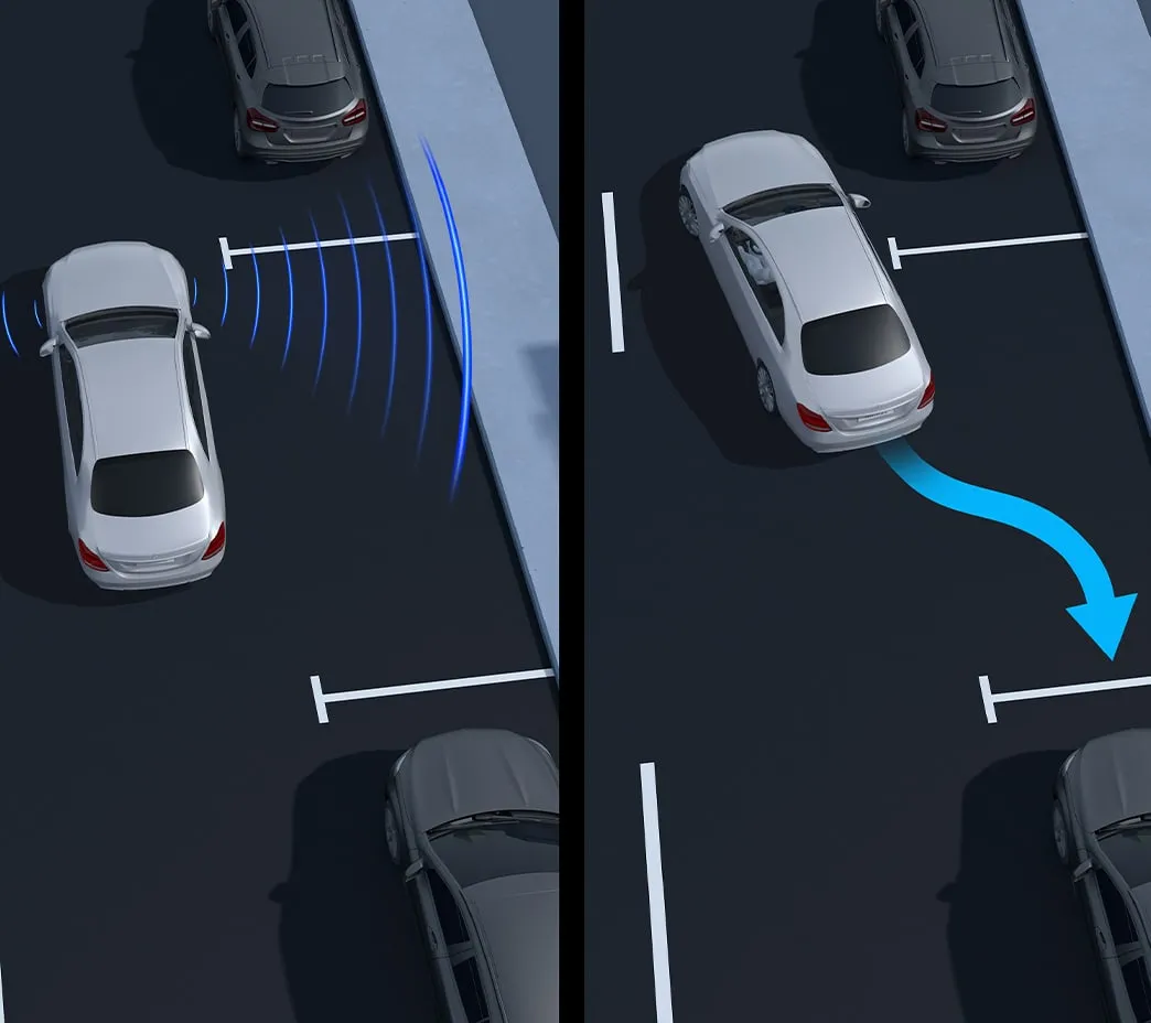 En option, DISTRONIC peut adapter votre vitesse de croisière au trafic discontinu, aux limites de vitesse affichées et même à un virage à venir sur votre itinéraire de navigation. Il comprend aussi l’assistant directionnel actif.