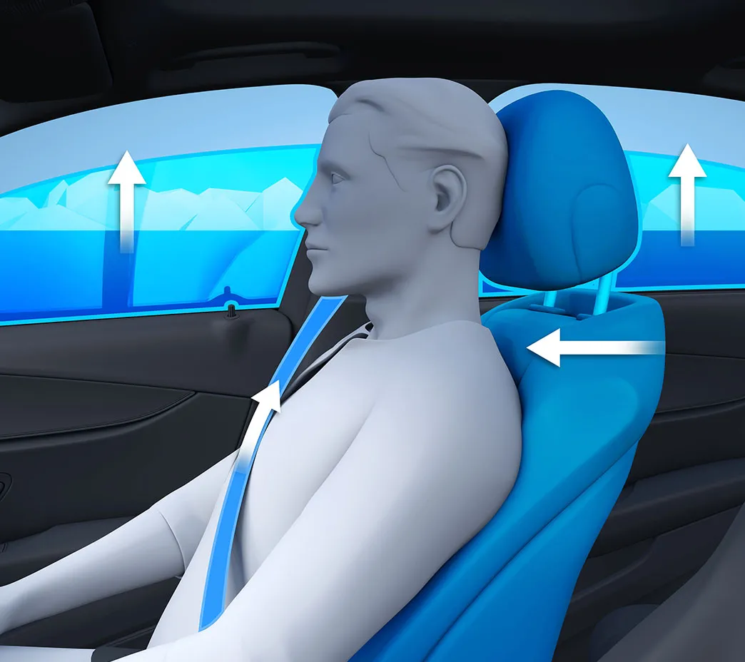 Standard and available systems can sense an imminent side impact and help protect the front occupants with seat bolster adjustments or even raising the ride height 10 mm.