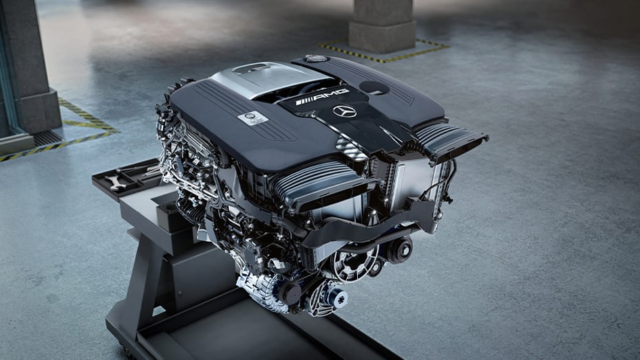 Handcrafted AMG 4.0L V8 biturbo engine