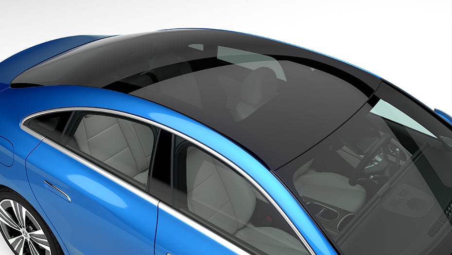 Fixed-glass panoramic sunroof