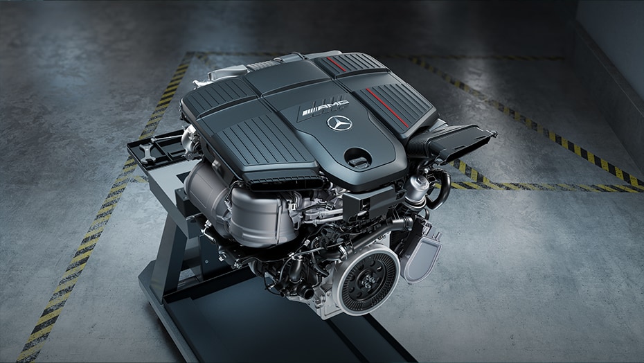 AMG-enhanced 3.0L inline-6 turbo engine with mild hybrid drive